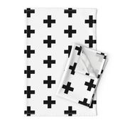 Black Crosses on White - Black Plus Sign