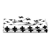 Black Crosses on White - Black Plus Sign