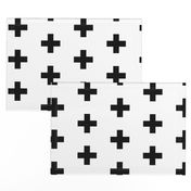 Black Crosses on White - Black Plus Sign