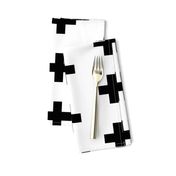 Black Crosses on White - Black Plus Sign