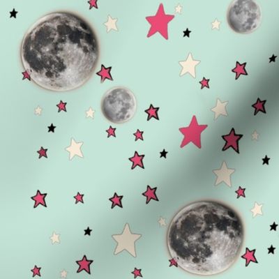 Mint Green Moon & Stars | Paper Moon Collection