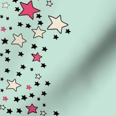 Star Border on Mint Green | Paper Moon Collection