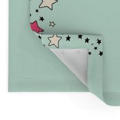 Star Border on Mint Green | Paper Moon Collection