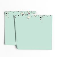 Star Border on Mint Green | Paper Moon Collection