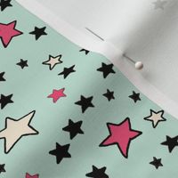 Star Border on Mint Green | Paper Moon Collection