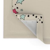 Star Border on Cream | Paper Moon Collection 