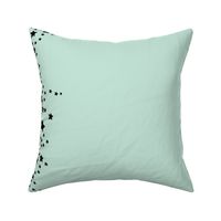  Paper Moon Collection - Black Mint Green Star Border
