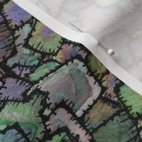 Hand-painted Patchwork Design - Quilt, Sewing, Stitches