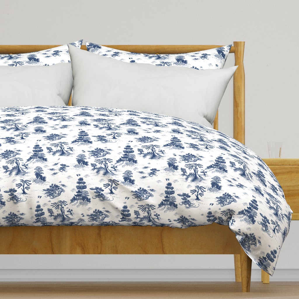 Blue Willow Toile