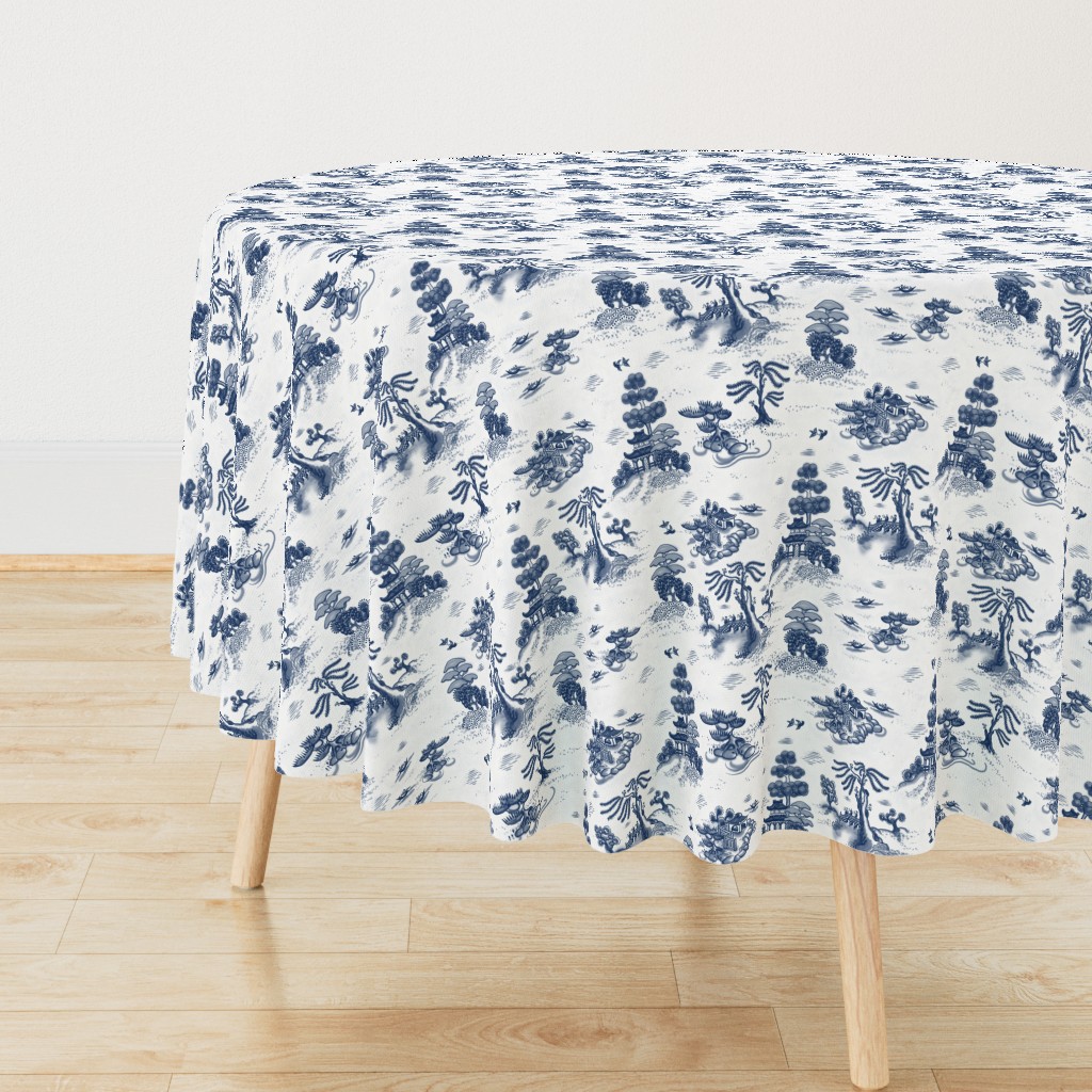 Blue Willow Toile