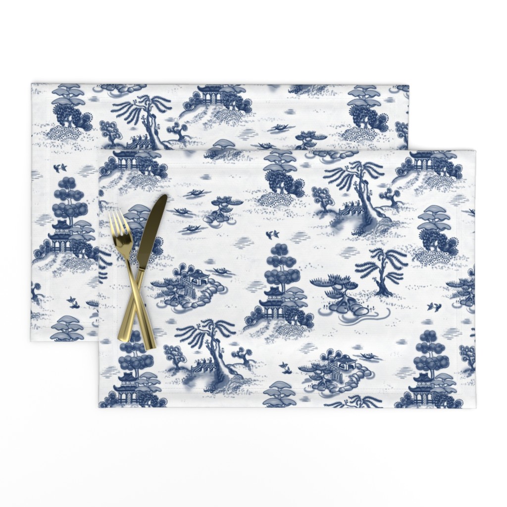 Blue Willow Toile