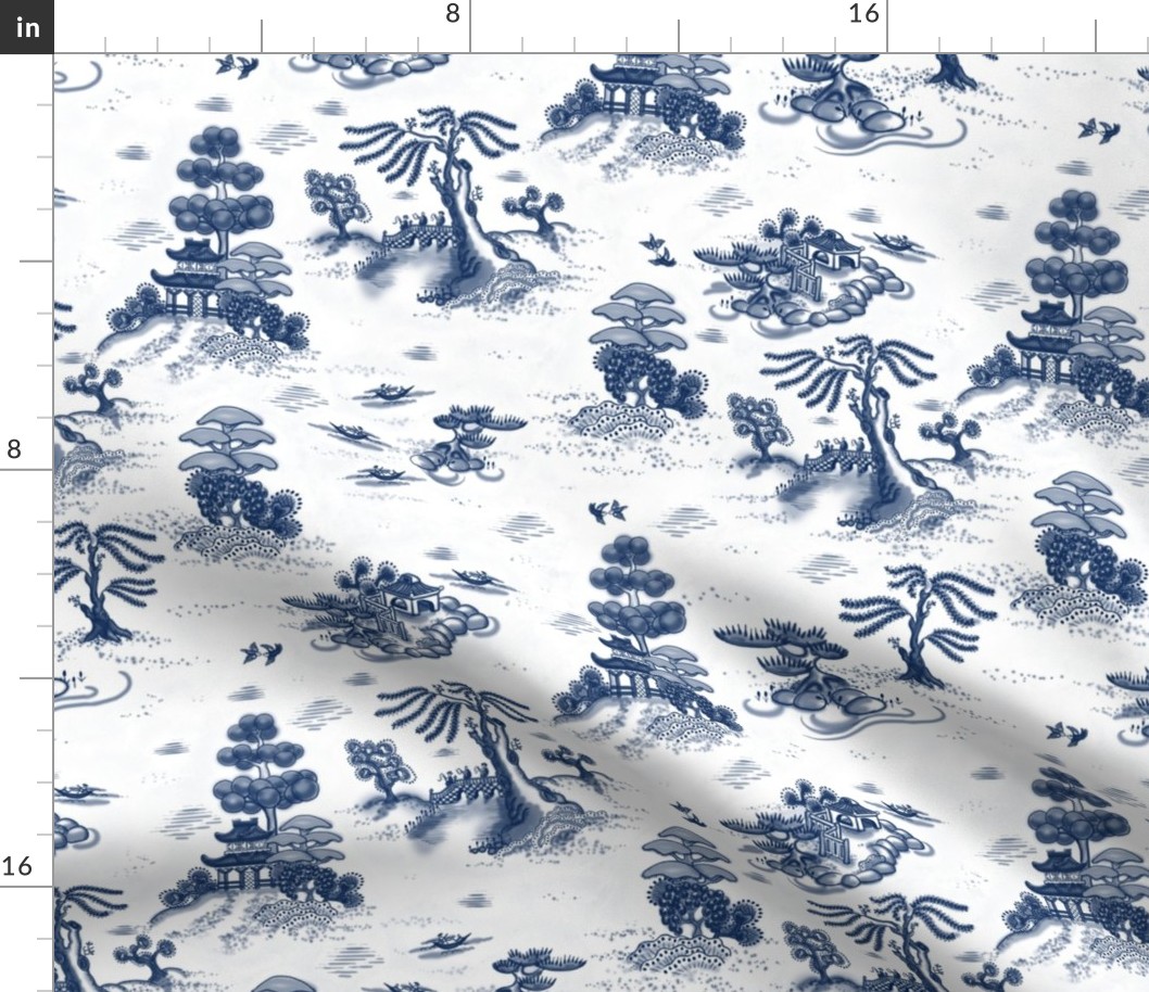 Blue Willow Toile