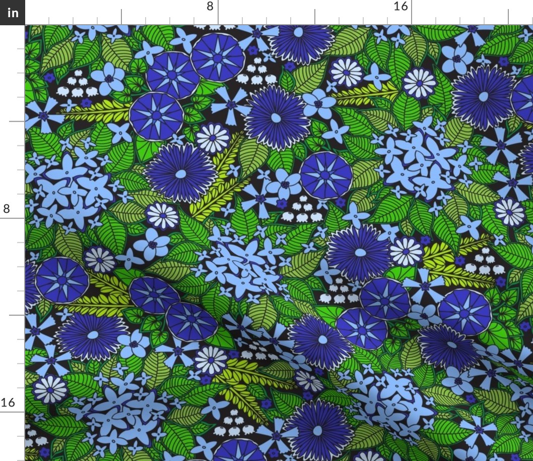 Wild Wallflowers (Blue)