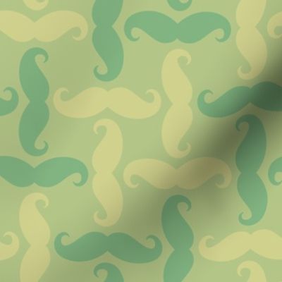 Mustache Tweed - green gold