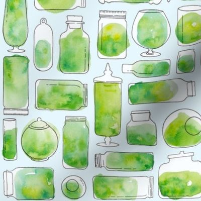 Watercolor Terrariums 