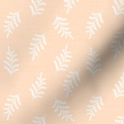 fern vintage botanical on apricot