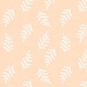 fern vintage botanical on apricot