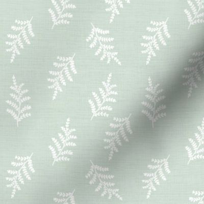 fern vintage botanical on pale sea