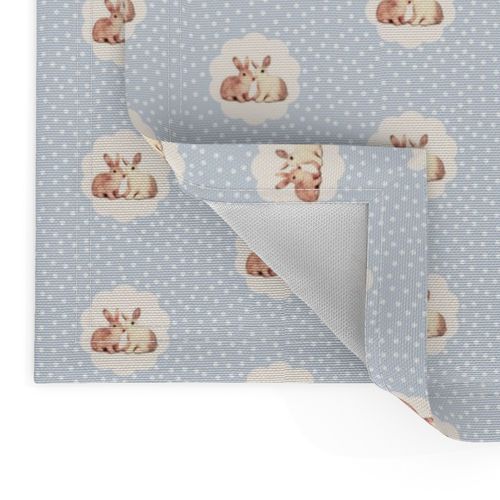 Bunny Love in Cream on Smokey Lilac