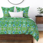 Green Floral Ikat