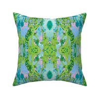 Green Floral Ikat