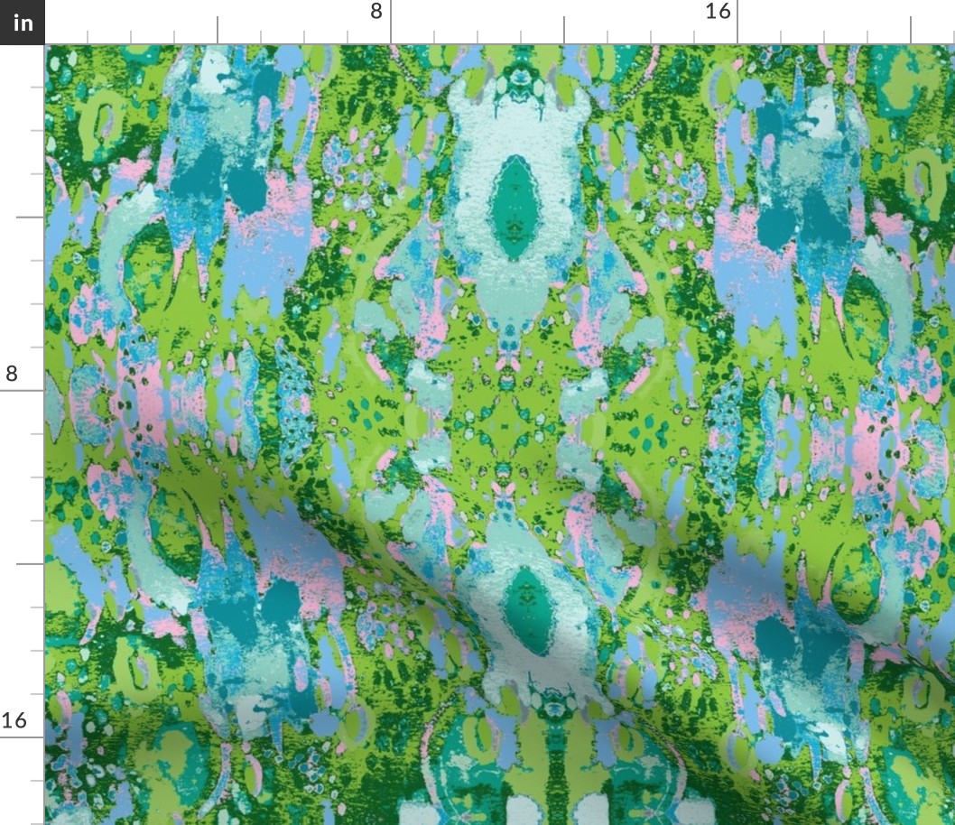 Green Floral Ikat