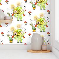 Creepy Cacto-Bee white yellow green red, large scale