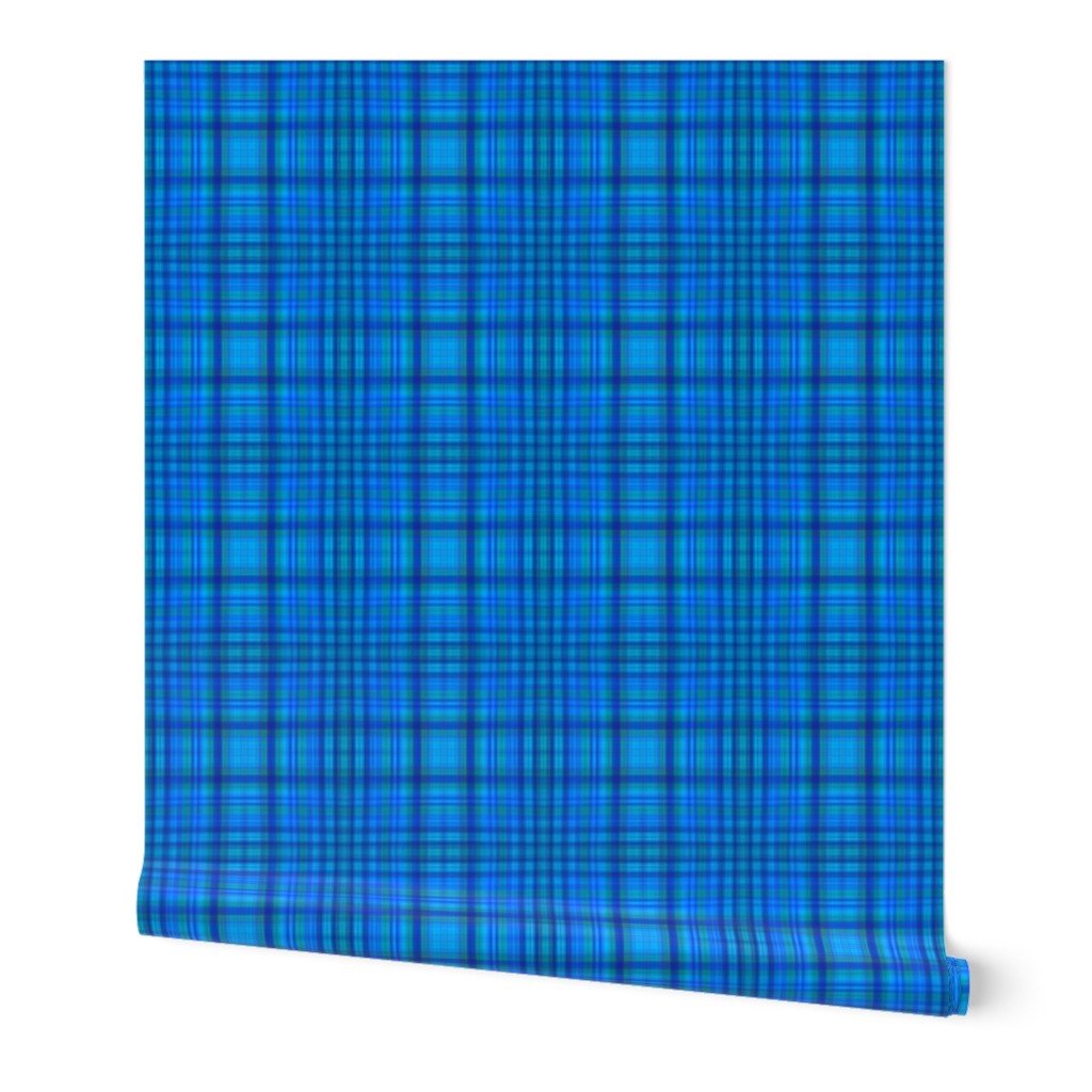 Blue dye plaid