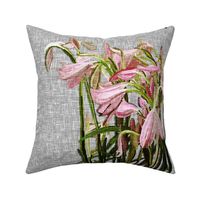 Feature Easter lilies on gray canvas by Su_G_©SuSchaefer