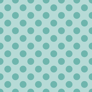 Minty Medium Polka Dots