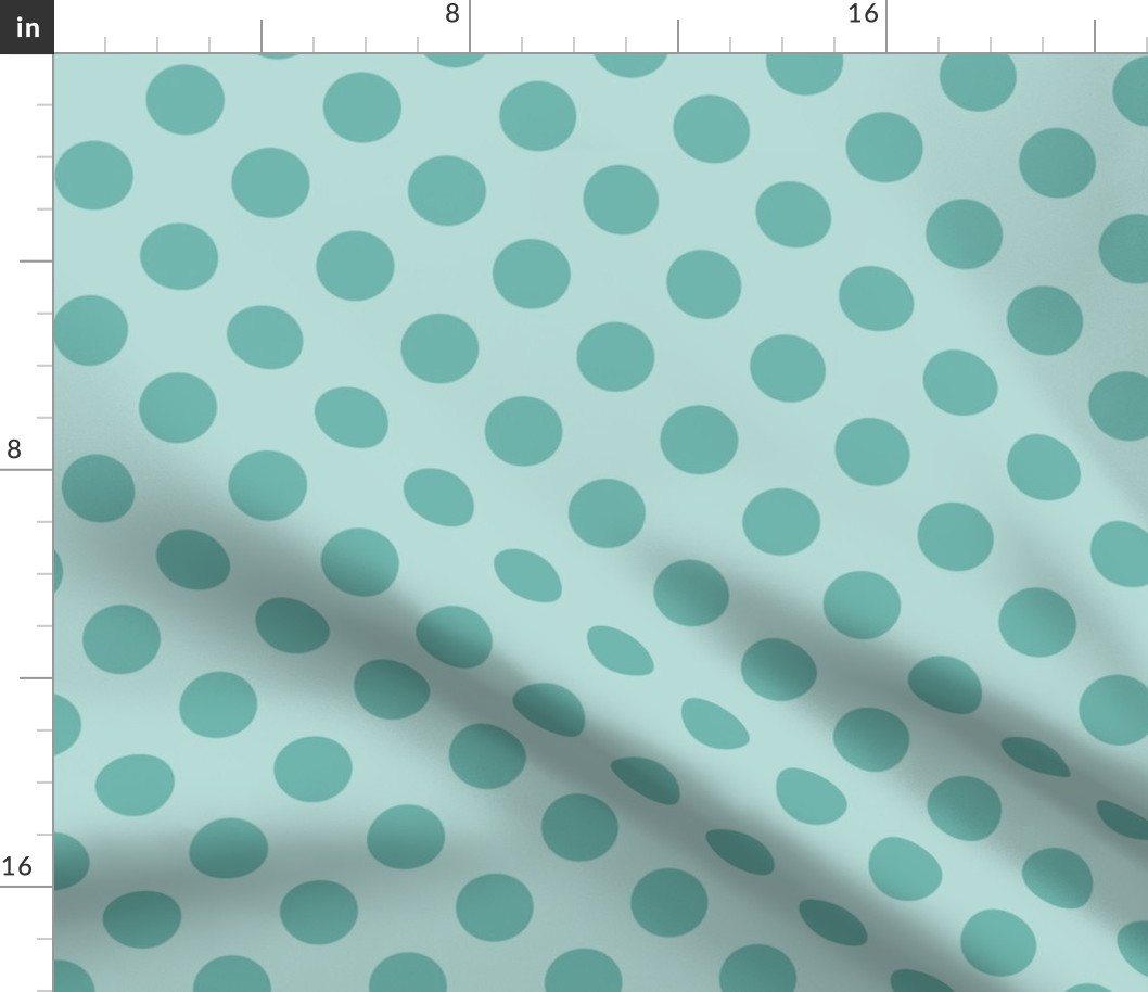 Minty Medium Polka Dots