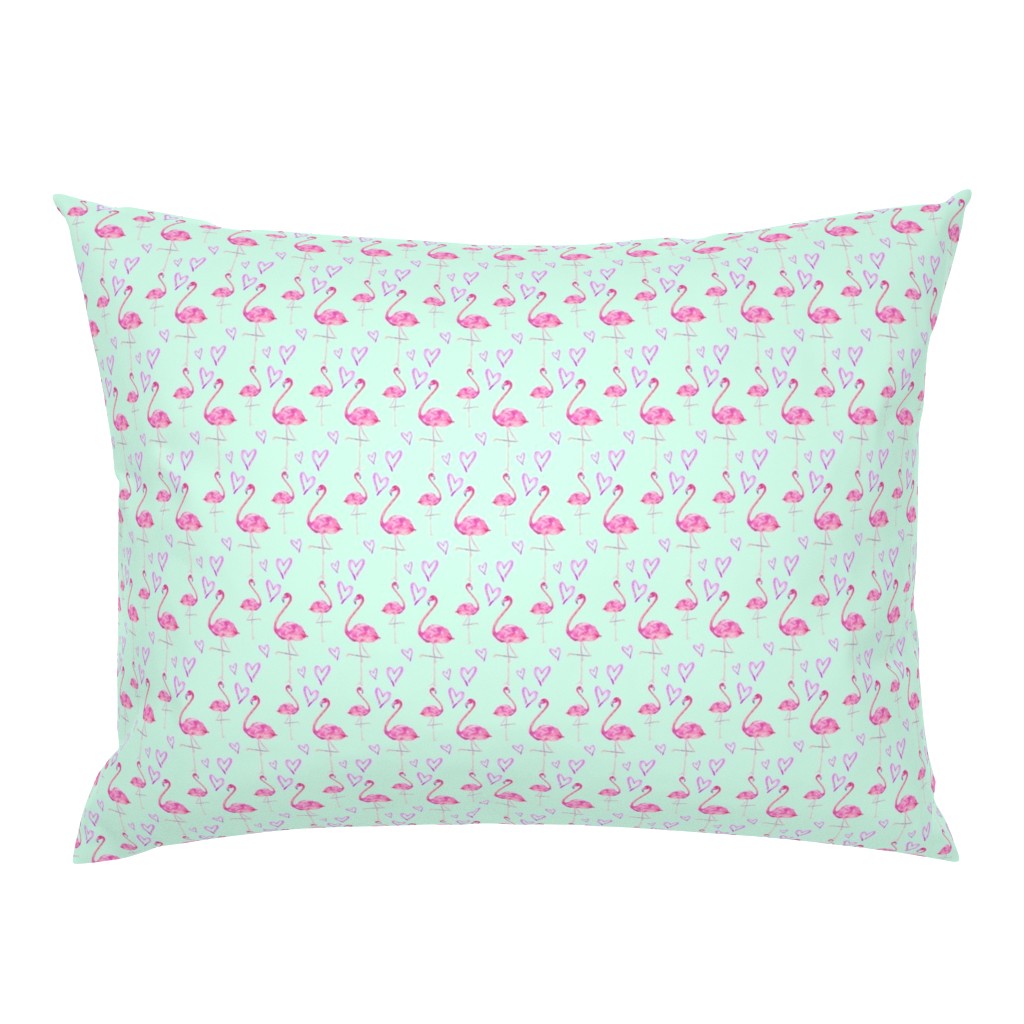 flamingos in mint