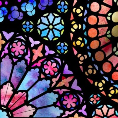 Painted Rose Windows (Multicolored - Large)