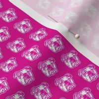 Bulldog orama MINI PRINT - Berry Pink