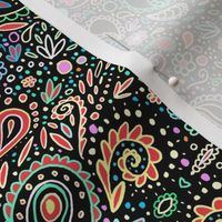 blacklight chalkboard paisley 