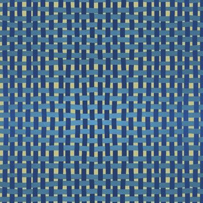 Woven blues on pale gold by Su_G_©SuSchaefer