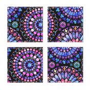 Painted Rose Windows (Purple and Red - Large) 