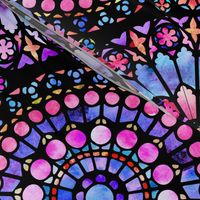 Painted Rose Windows (Purple and Red - Large) 