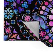 Painted Rose Windows (Purple and Red - Large) 