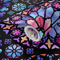 Painted Rose Windows (Purple and Red - Large) 
