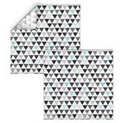 Geometric tribal aztec triangle blue modern patterns