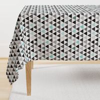 Geometric tribal aztec triangle blue modern patterns