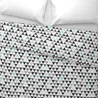 Geometric tribal aztec triangle blue modern patterns