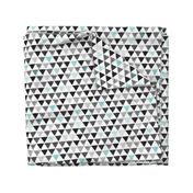 Geometric tribal aztec triangle blue modern patterns