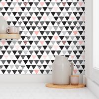 Geometric tribal aztec triangle pink modern patterns