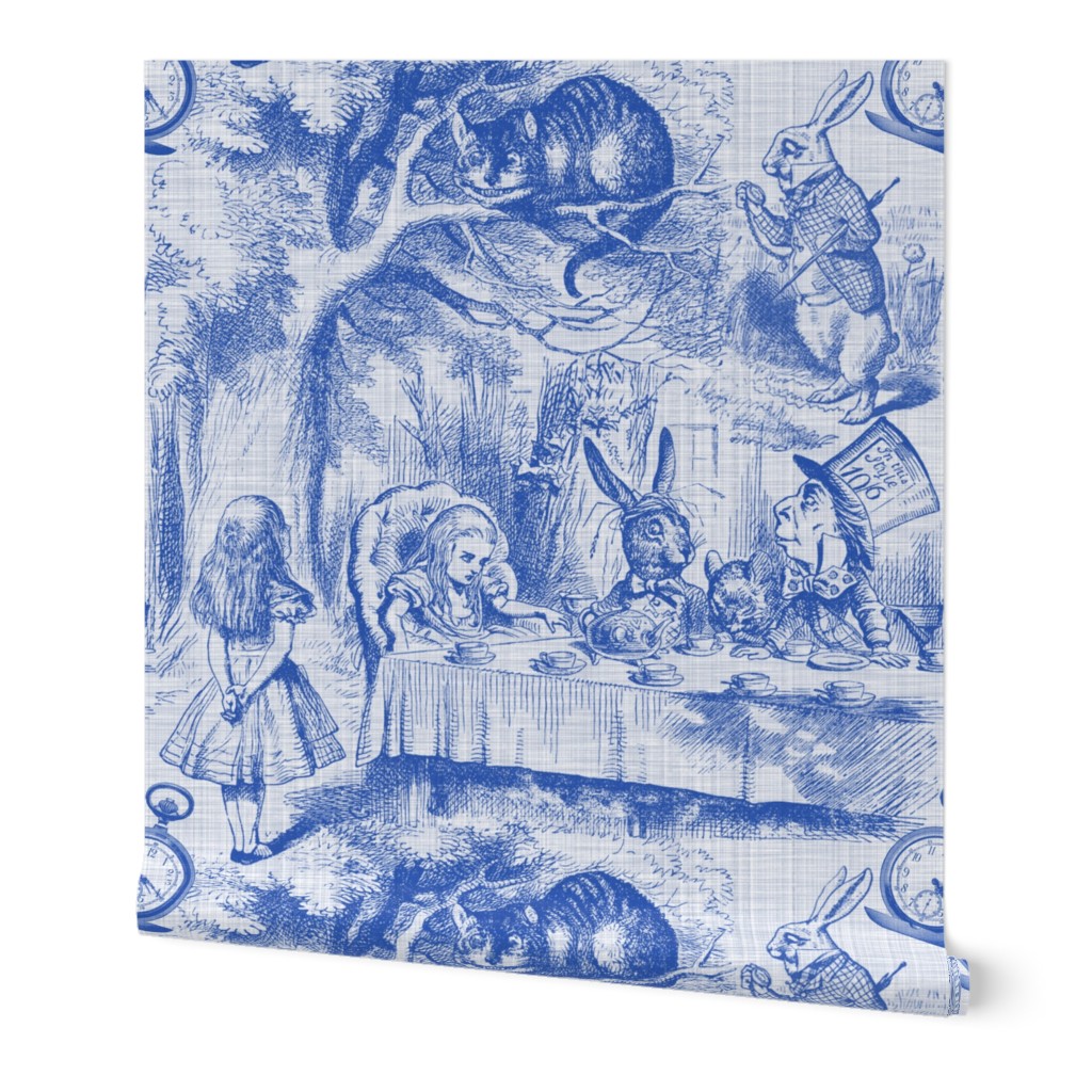 Alice In Wonderland ~ Late For Tea! ~ Nelson ~ Blue and White ~ Linen Luxe