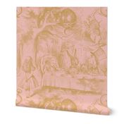 Alice In Wonderland ~ Late For Tea! ~ Gilt on Dauphine ~ Linen Luxe