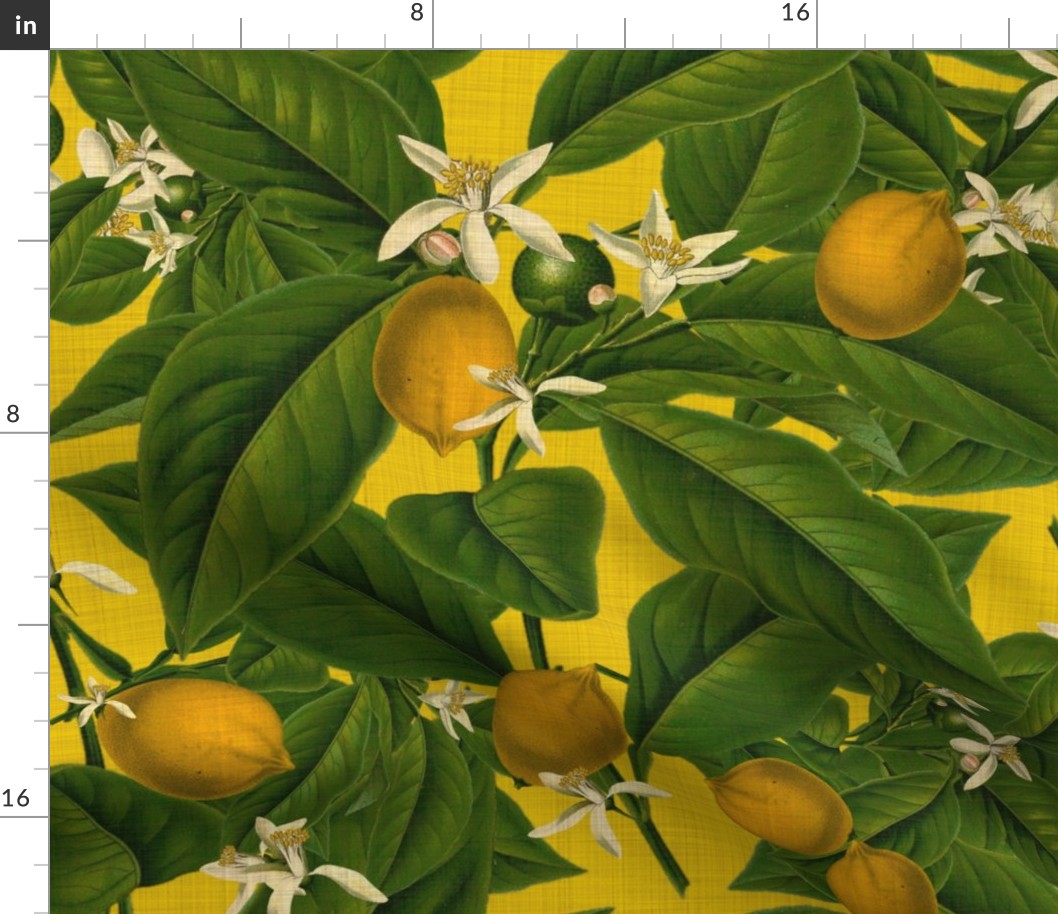 Lemon Botanical ~ Whist ~ Linen Luxe
