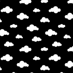 Sleep dreamy night my baby - Black and white clouds