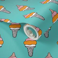 Retro summer ice cream cone